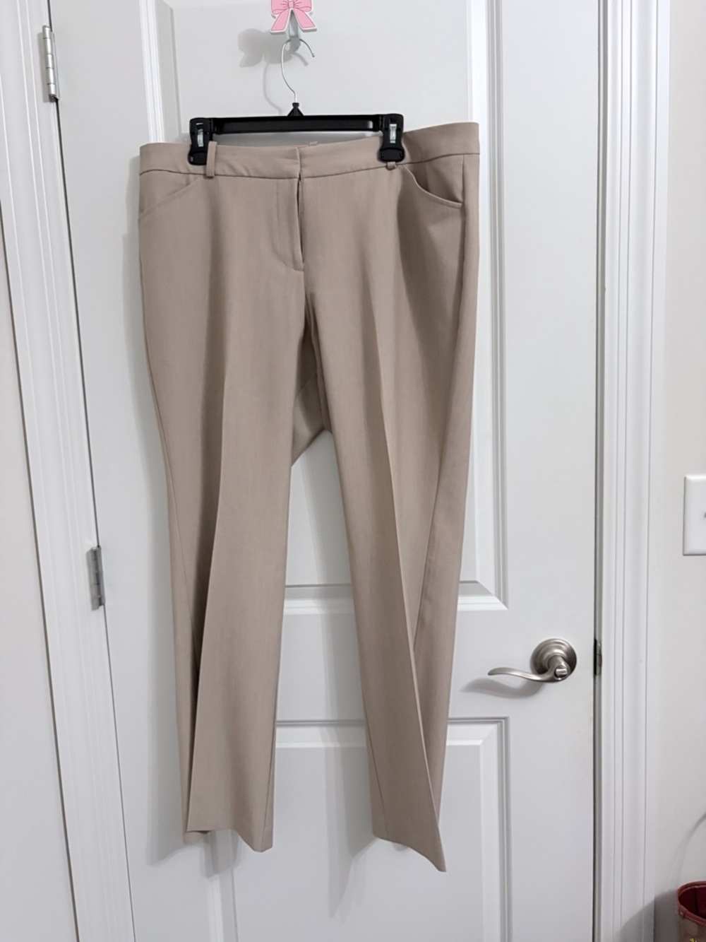 Worthington Beige Straight-Leg Dress Pants- Modern fit